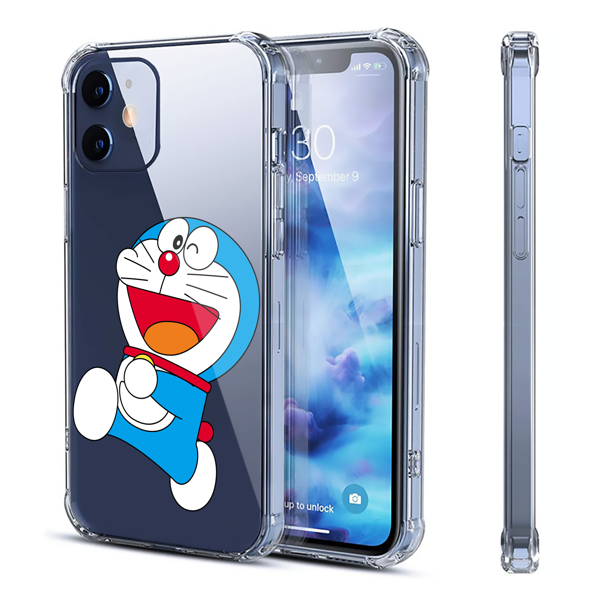 （画像用） ドラえもん Doraemon 【iPhone 12シリーズ対応】透明スマホケース（クリアソフトケース）